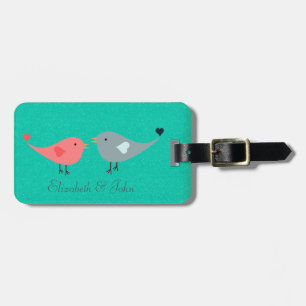Etiqueta Para Maletas Aves Cutas Adorables En El Purpurinoso