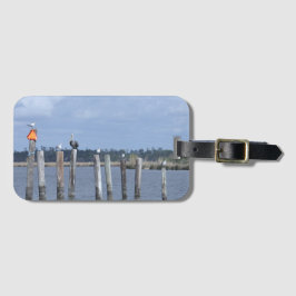 Etiqueta Para Maletas Aves en puestos en el lago