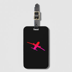 Etiqueta Para Maletas Avión de Aviación Aeronave Aviador Volando