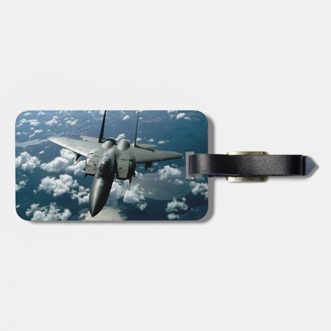Etiqueta Para Maletas Avión de combate (Atrás Horizontal)