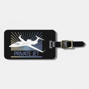 Etiqueta Para Maletas Avión de reacción privado