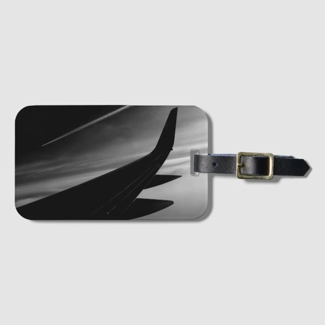 Etiqueta Para Maletas Avión en el aire (Anverso horizontal)