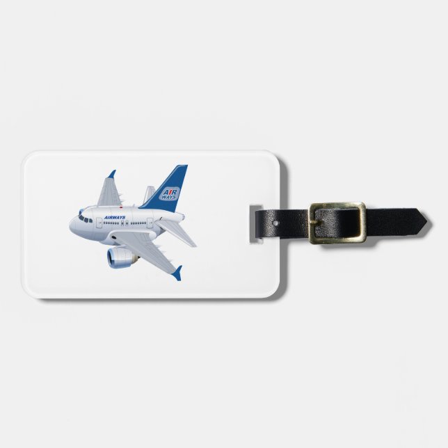 Etiqueta Para Maletas avión personalizado (Frente Horizontal)