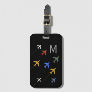 Etiqueta Para Maletas aviones coloridos