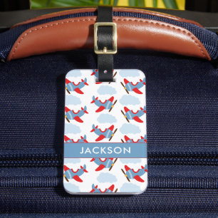 Etiqueta Para Maletas Aviones de niños personalizados