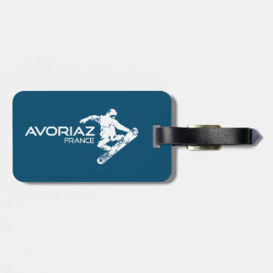 Etiqueta Para Maletas Avoriaz France Snowboarder