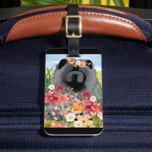 Etiqueta Para Maletas AWASH IN LIGHT Black - Blue Chow Dog