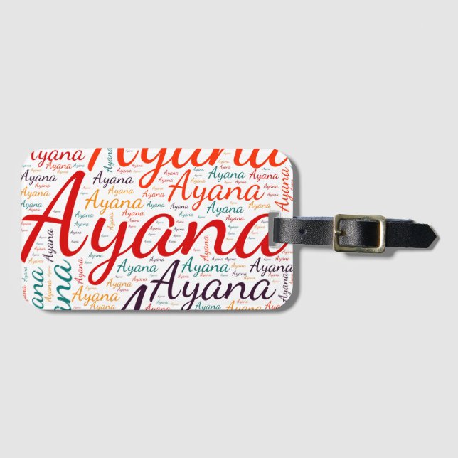Etiqueta Para Maletas Ayana (Anverso horizontal)