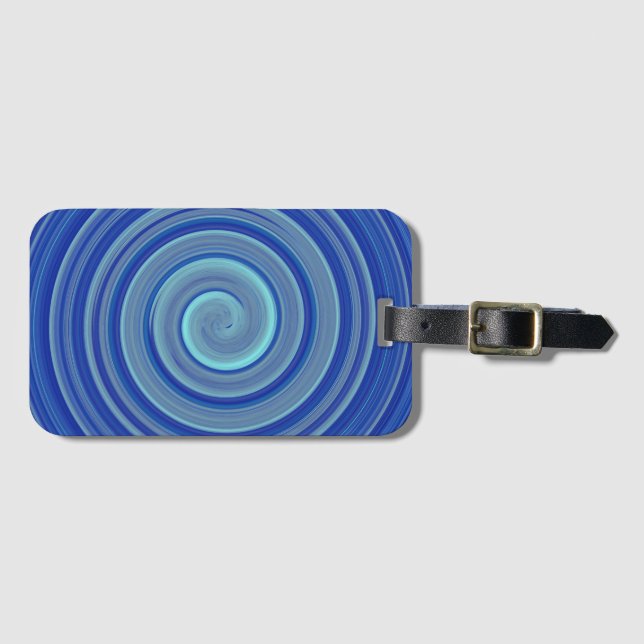 Etiqueta Para Maletas Azul (Anverso horizontal)