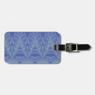 Etiqueta Para Maletas Azul de Swirls 