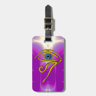 Etiqueta Para Maletas AZUL TALISMAN, ORO HORUS OJO Rosa Fuchsia Violet