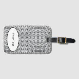 Etiqueta Para Maletas Azulejo de estilo español en blanco y negro
