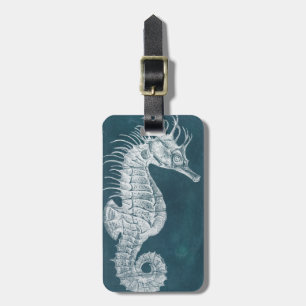 Etiqueta Para Maletas Azure Seahorse Study I