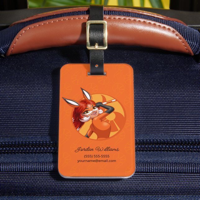 Etiqueta Para Maletas Badge Naranja Rena Rouge (Anverso In situ 2)