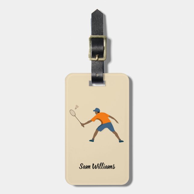 Etiqueta Para Maletas Badminton (Frente Vertical)