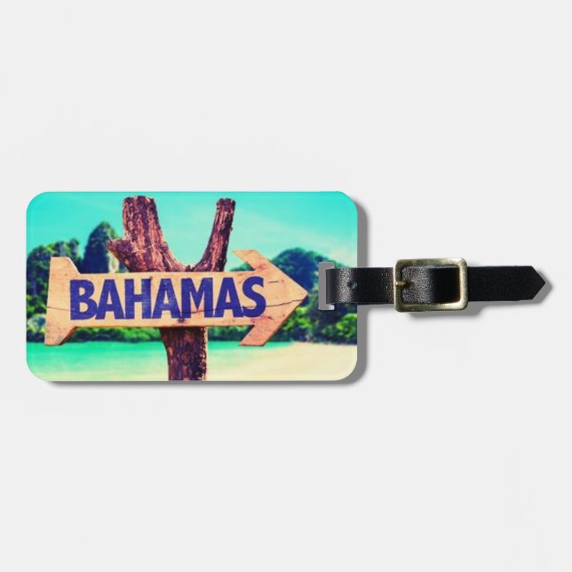Etiqueta Para Maletas Bahamas (Frente Horizontal)