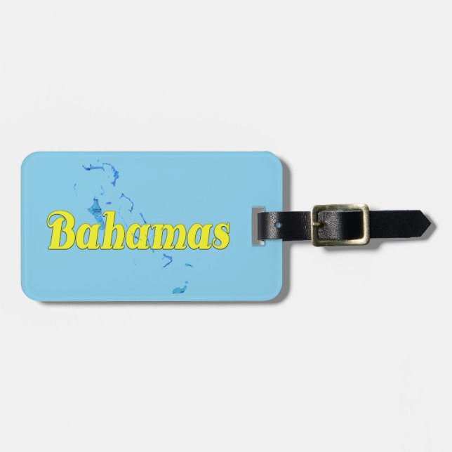 Etiqueta Para Maletas Bahamas (Frente Horizontal)