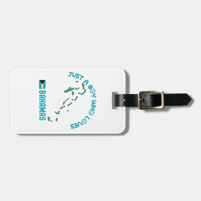 Etiqueta Para Maletas Bahamas País Norteamericano (Frente Horizontal)