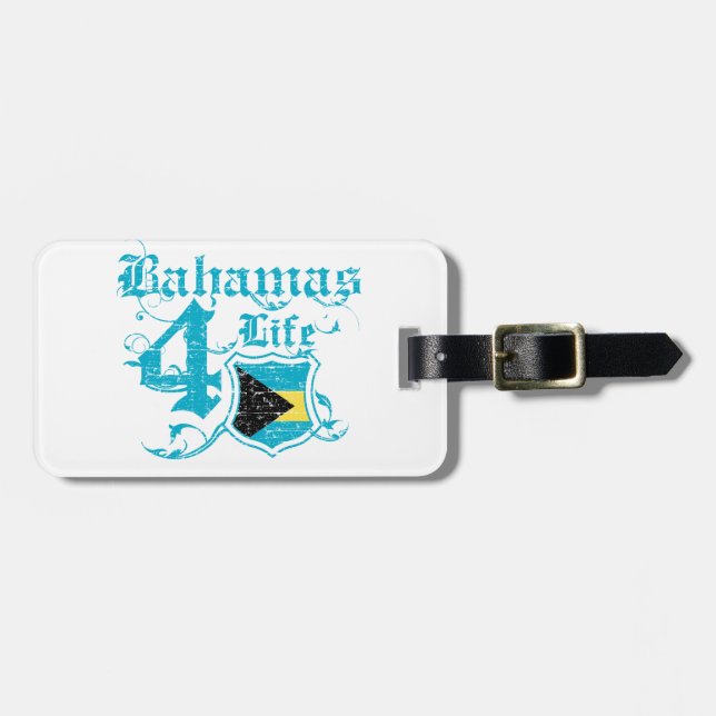 Etiqueta Para Maletas Bahamas para la vida (Frente Horizontal)
