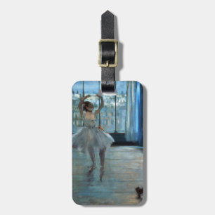 Etiqueta Para Maletas Bailarín de Edgar Degas el   delante de una