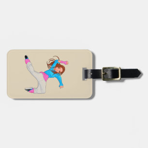 Etiqueta Para Maletas Bailarín de moda chica de hip hop