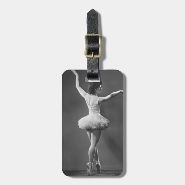 Etiqueta Para Maletas Bailarina en tutú (Frente Vertical)