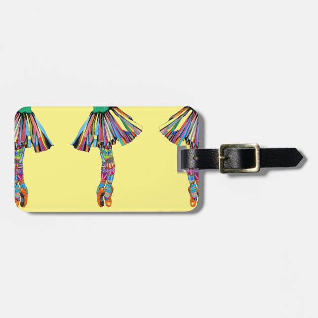 Etiqueta Para Maletas Bailarina feliz (Frente Horizontal)