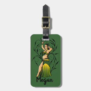 Etiqueta Para Maletas Bailarina Megan Green Belly