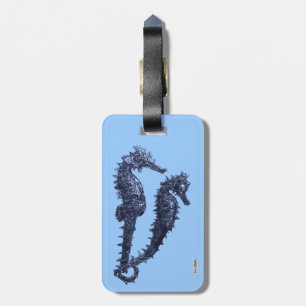 Etiqueta Para Maletas Baile De Los Caballos De Mar (Azul)
