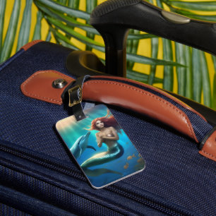 Etiqueta Para Maletas "Baile oceánico: Sirena y viaje de delfines"