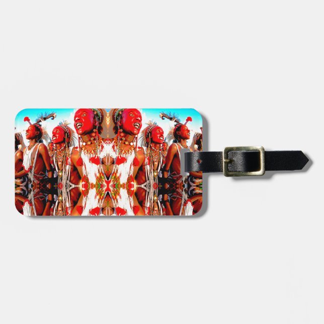 Etiqueta Para Maletas Baile tribal (Frente Horizontal)