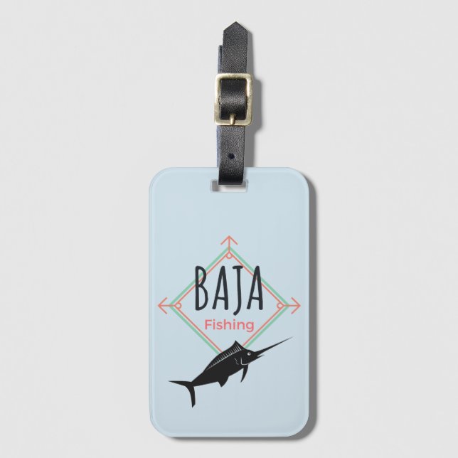 Etiqueta Para Maletas Baja Pescador (Anverso vertical)