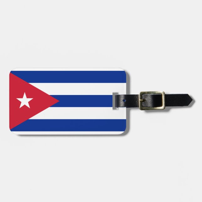 Etiqueta Para Maletas ¡Bajo costo! Bandera de Cuba (Frente Horizontal)