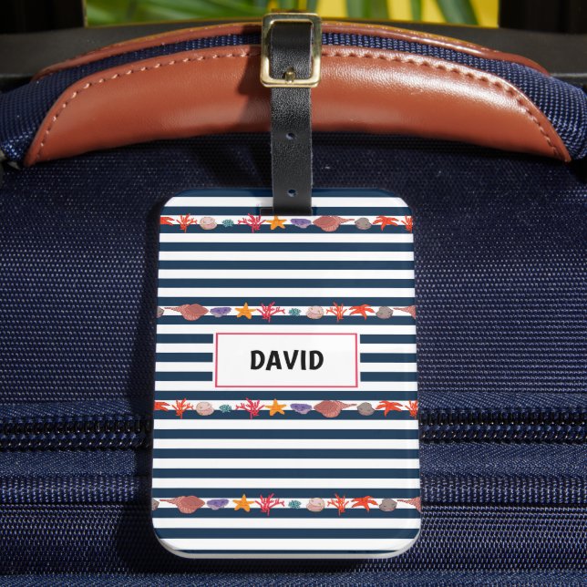 Etiqueta Para Maletas Bajo el mar (Anverso In situ 2)