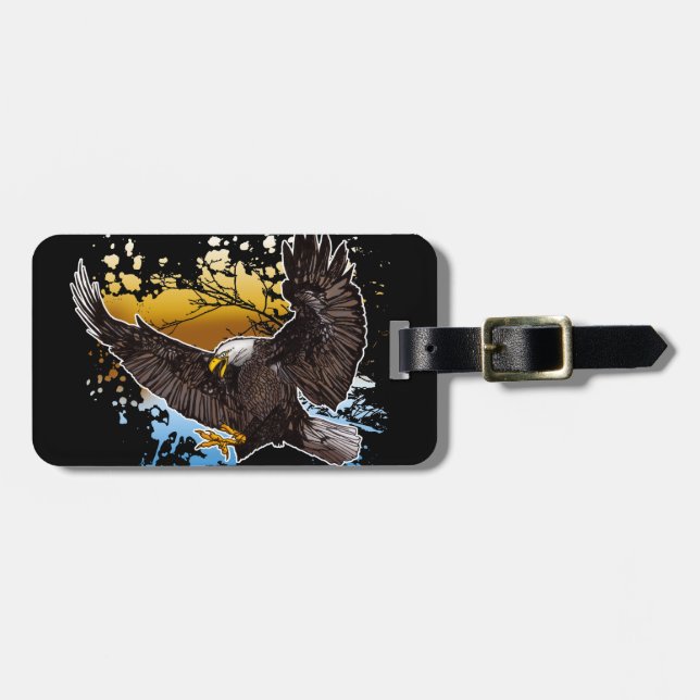 Etiqueta Para Maletas Bald Eagle (Frente Horizontal)
