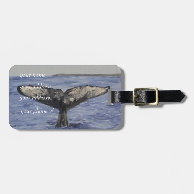 Etiqueta Para Maletas Ballena (Frente Horizontal)