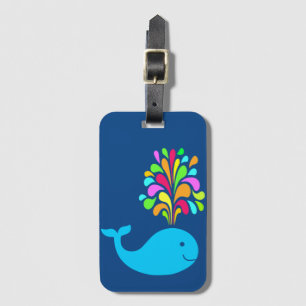 Etiqueta Para Maletas Ballena divertida