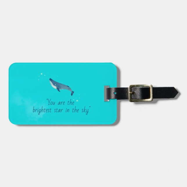 Etiqueta Para Maletas Ballena voladora (Frente Horizontal)