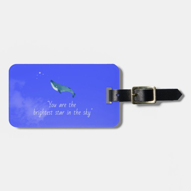 Etiqueta Para Maletas Ballena voladora (Frente Horizontal)