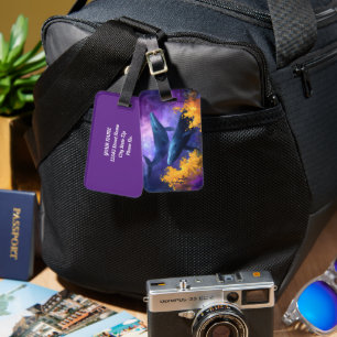 Etiqueta Para Maletas Ballenas acuáticas Abstract Ocean Garden