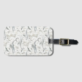 Etiqueta Para Maletas Ballenas gris oceánicas