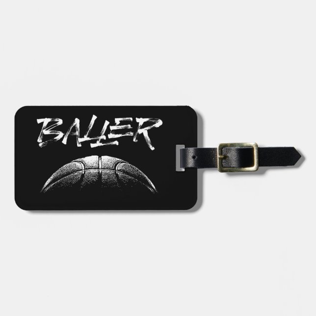 Etiqueta Para Maletas Baller (baloncesto) (Frente Horizontal)