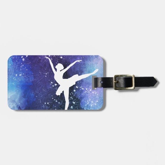 Etiqueta Para Maletas Ballerina/bailarina de ballet (Frente Horizontal)