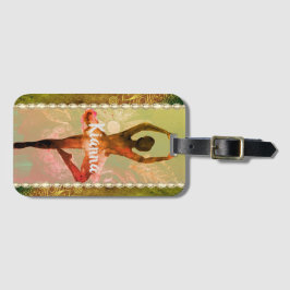 Etiqueta Para Maletas Ballerina de color de agua elegante