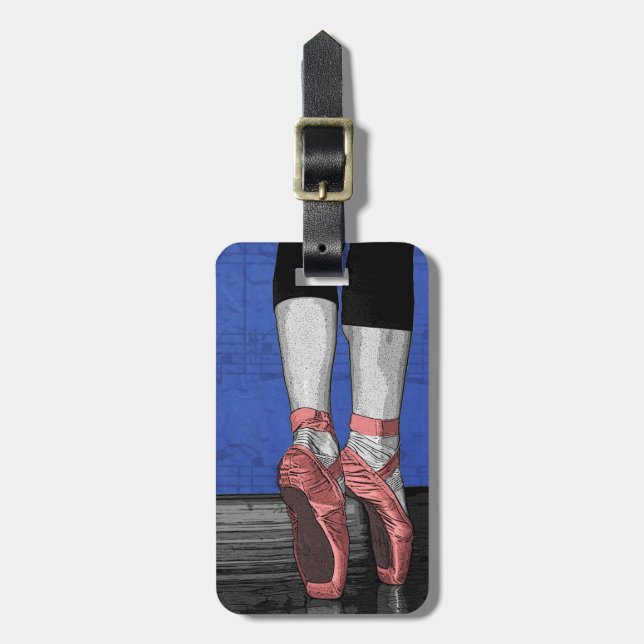 Etiqueta Para Maletas Ballet bailarín zapatos (Frente Vertical)
