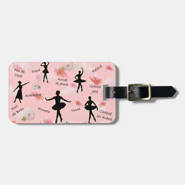 Etiqueta Para Maletas Ballet (personalizable) (Frente Horizontal)