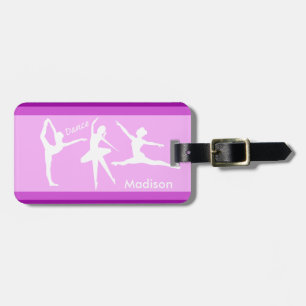 Etiqueta Para Maletas Ballet Personalizado Ballerina Rosa