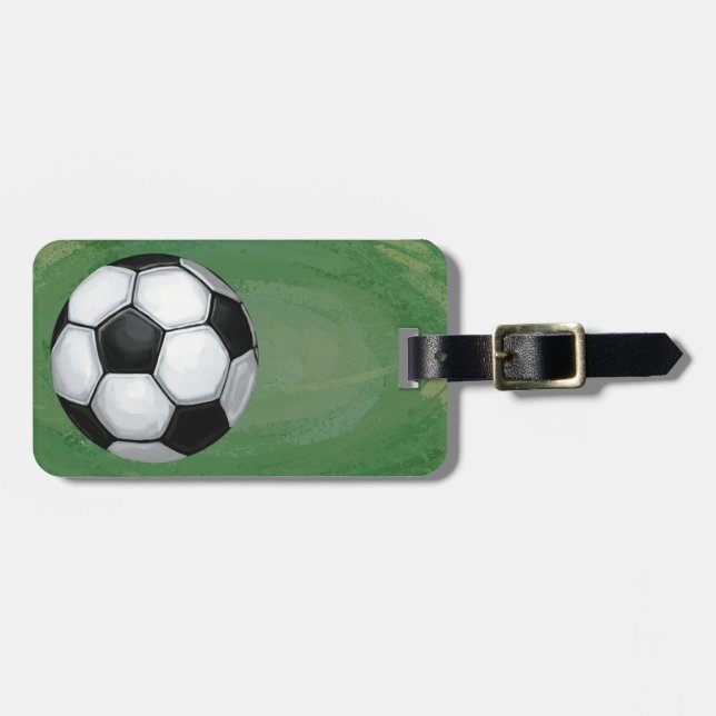 Etiqueta Para Maletas Balón de fútbol (Frente Horizontal)