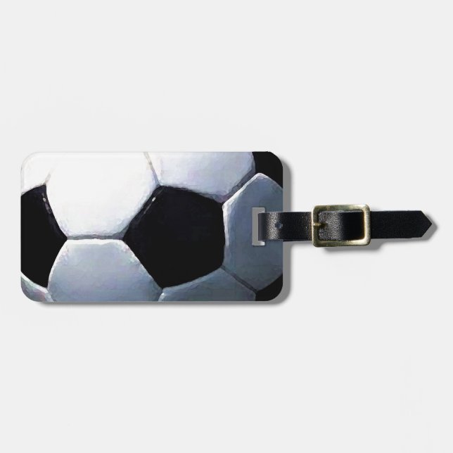 Etiqueta Para Maletas Balón de fútbol (Frente Horizontal)