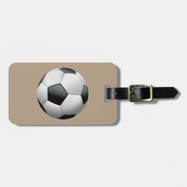 Etiqueta Para Maletas Balón de fútbol animado (Frente Horizontal)
